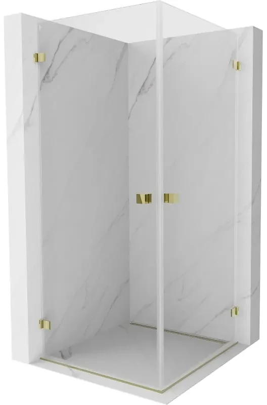 Mexen Lunar-B Duo kabina prysznicowa uchylna 95 x 95 cm, transparent, złota - 832-095L-095P-50-00