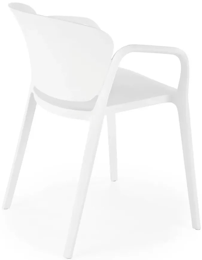 Białe minimalistyczne krzesło ogrodowe - Koloso