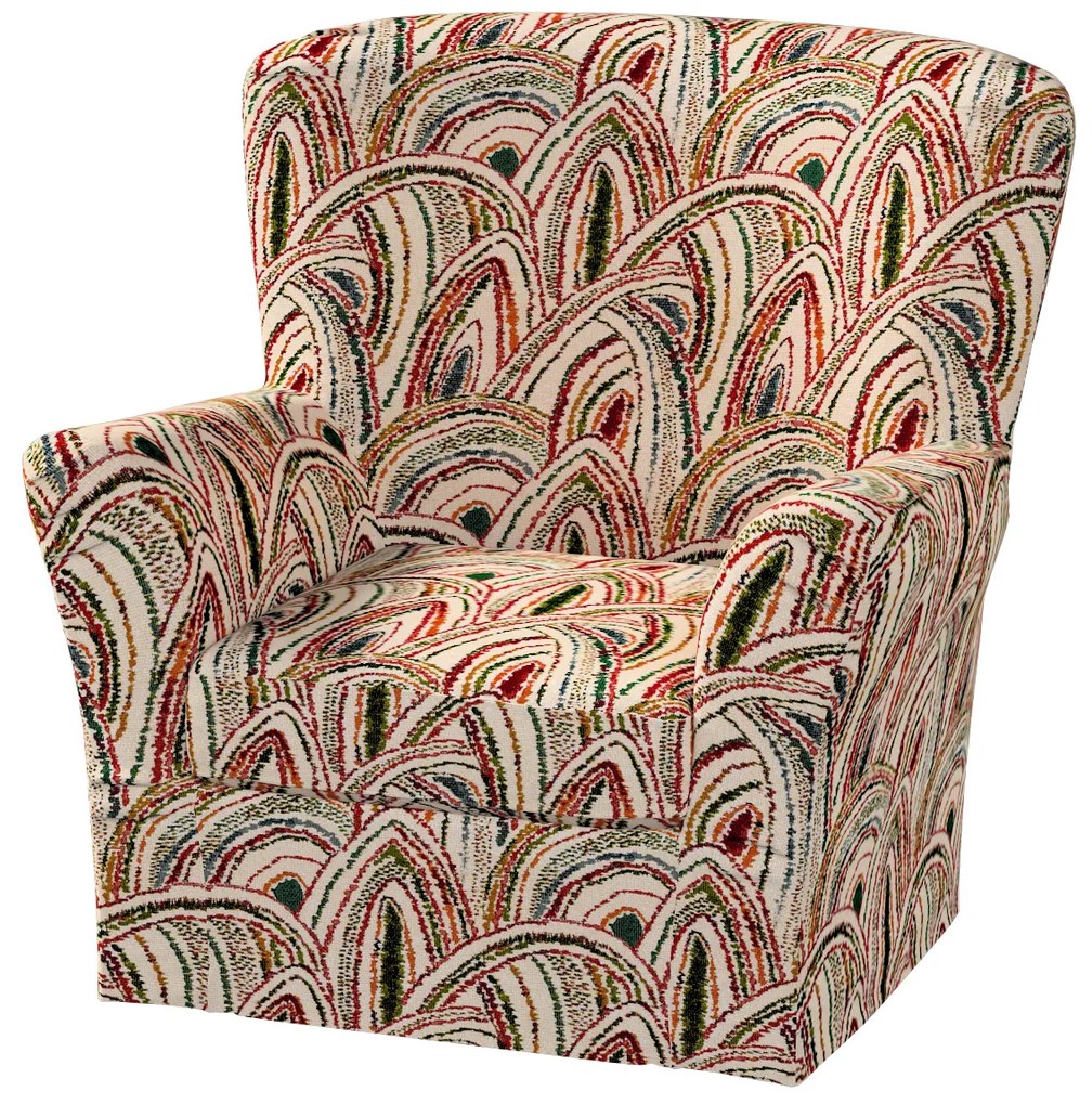 Pokrowiec na fotel Tomelilla wysoki z zakładkami