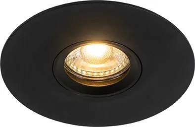 Nowoczesny reflektor wpuszczany czarny 12 cm - Buco