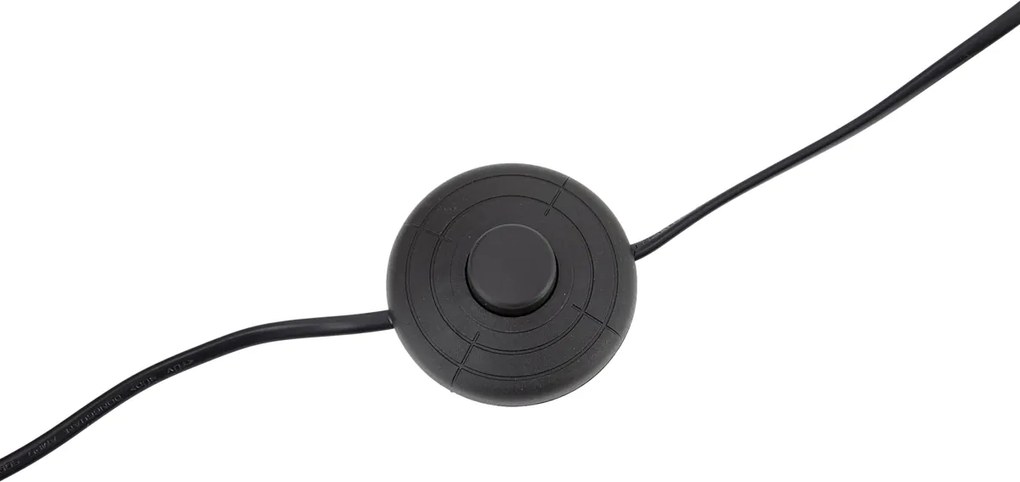 Nowoczesna lampa łukowa mosiężna z beżowym abażurem - Vinossa