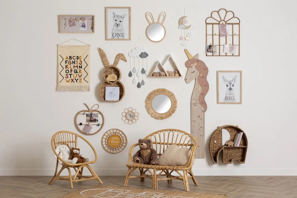 Półka z trawy morskiej w kształcie królika, 30 x 53 cm