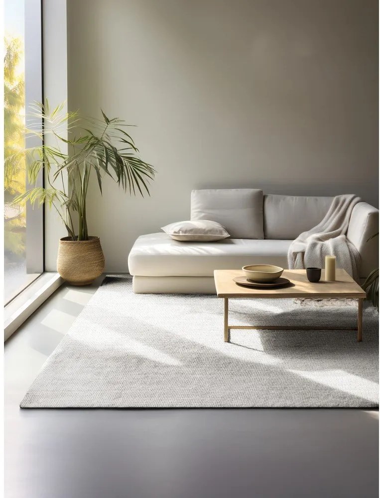 Jasnoszary dwustronny dywan tkany ręcznie z juty 160x230 cm Bouclé Jaipur – Hanse Home