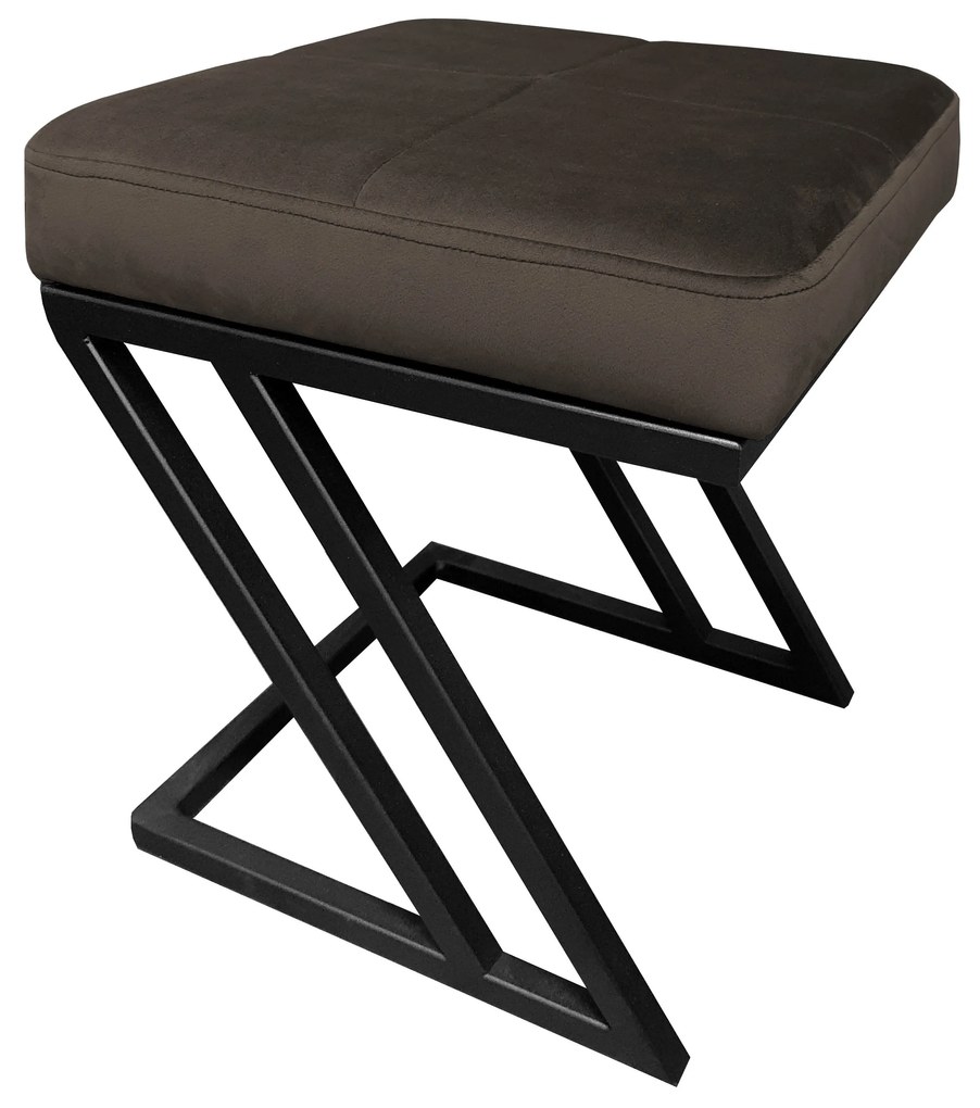 Pufa ZETA LOFT ławka taboret podnóżek metal MG05