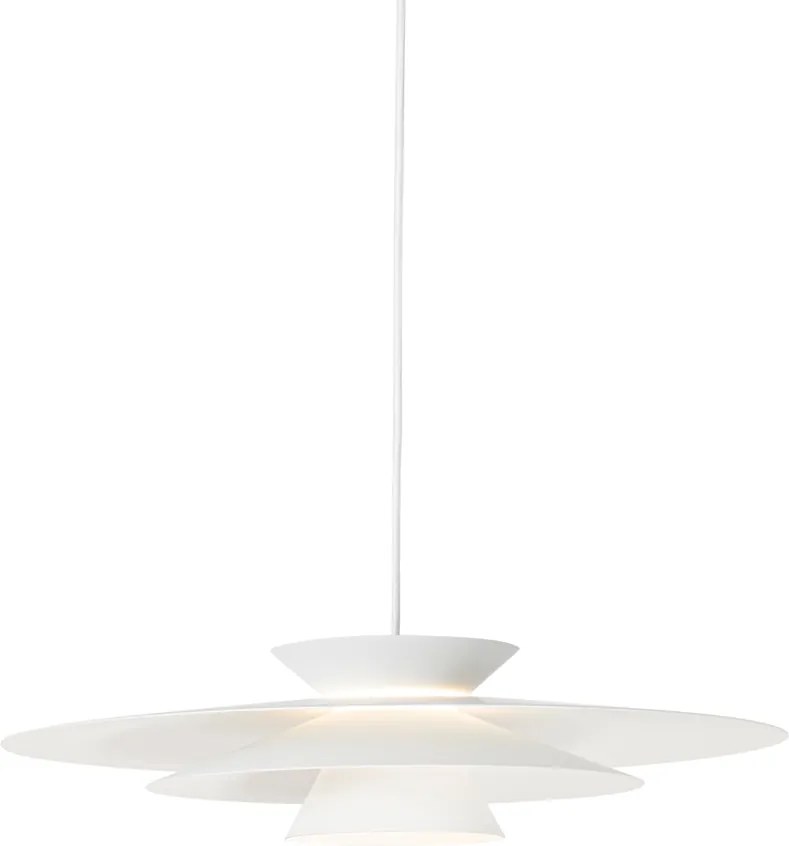 Designerska lampa wisząca biała z wbudowanym LED-em 3-stopniowo ściemnialna - Pauline