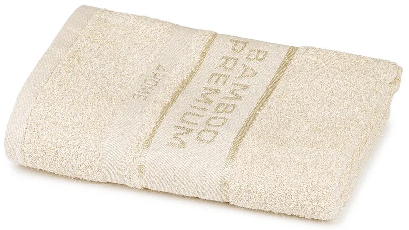 4Home Ręcznik Bamboo Premium kremowy, 50 x 100 cm
