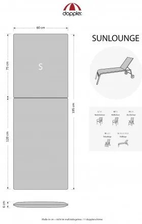 ELEGANT 2233 - poduszka na szezlong ogrodowy z zagłówkiem