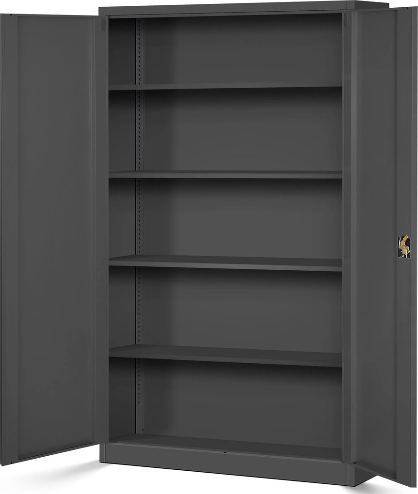 Szafa biurowa na akta szeroka Jan II 115x40x185 cm antracyt