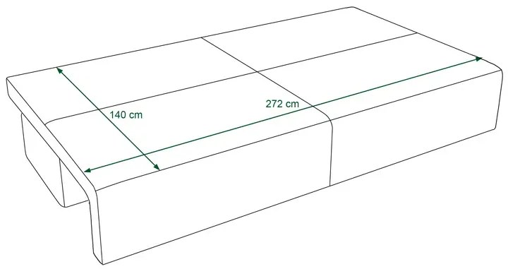 Beżowa rozkładana sofa - Lider 3X
