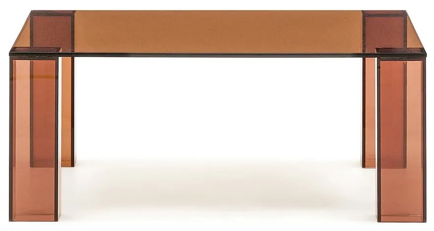 Brązowy szklany stolik 85x85 cm Adularia – Kave Home