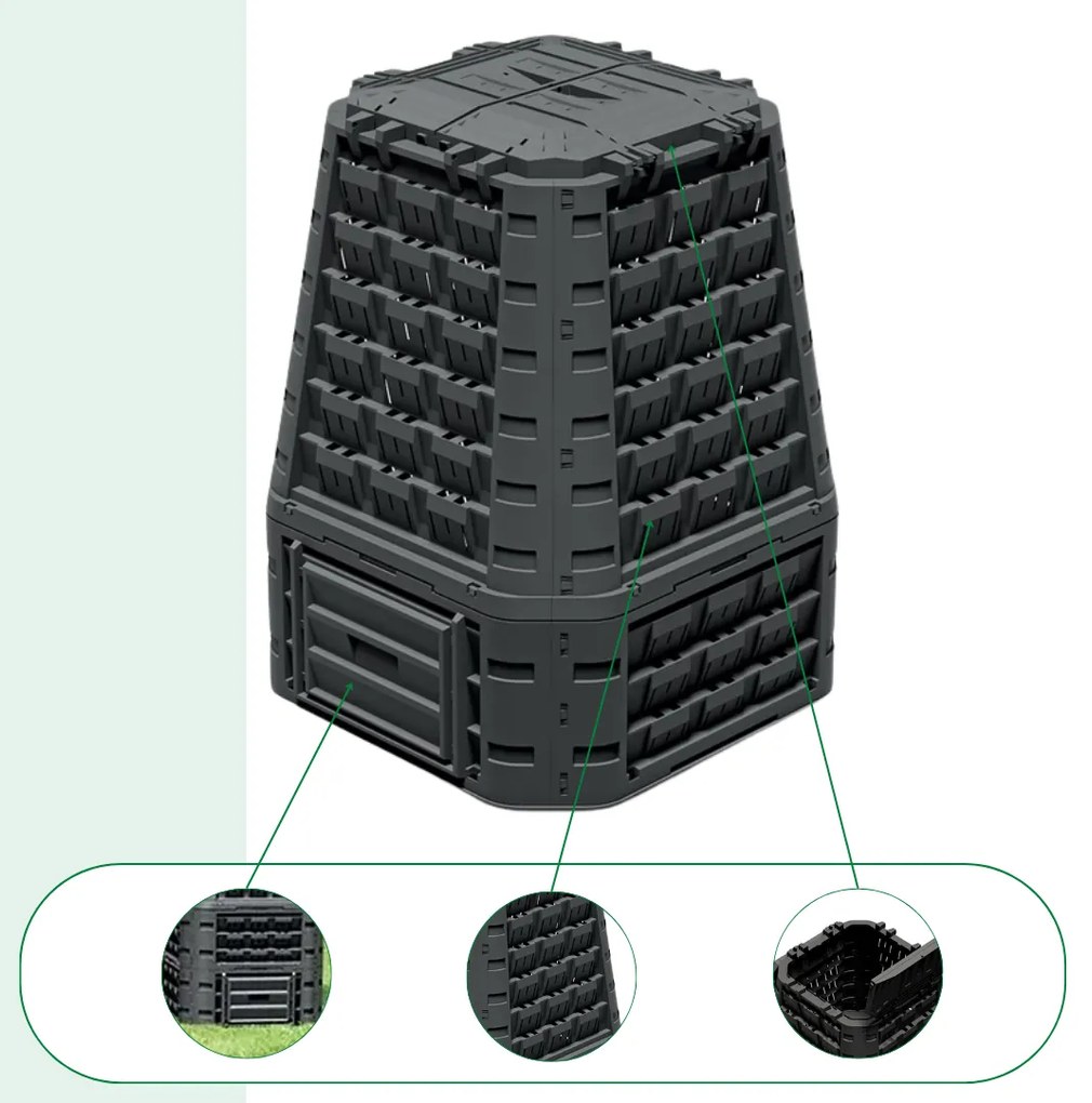 Prosperplast Kompostownik EVOGREEN VARIO, 750 l, czarny