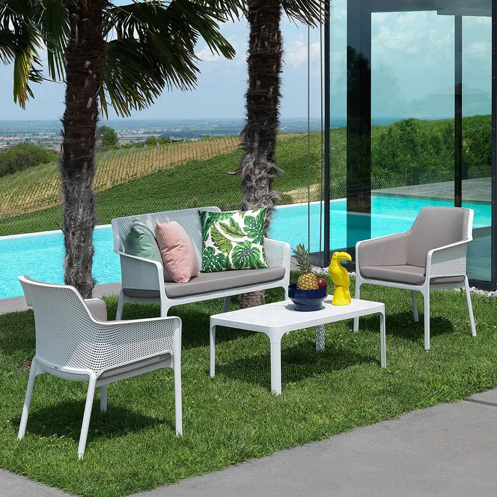 Stolik ogrodowy Net Bianco 100 x 60 cm NARDI