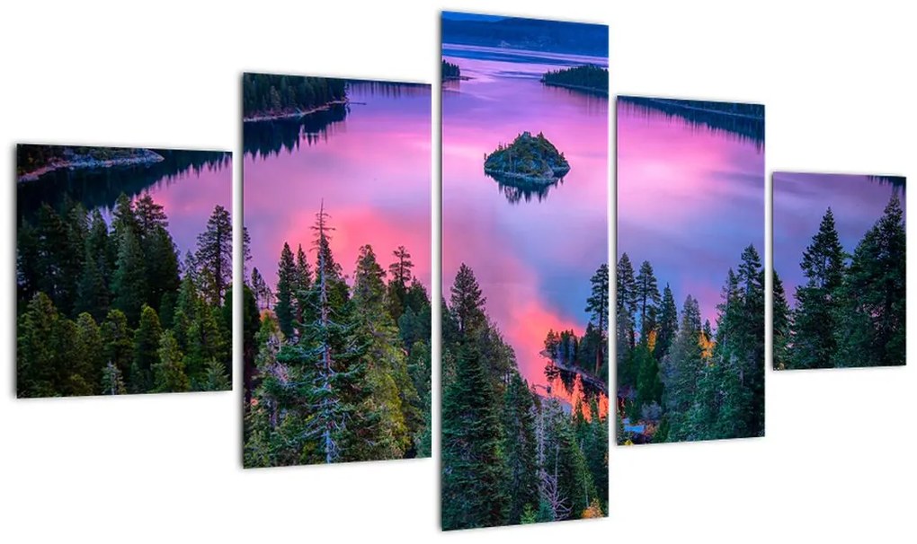 Obraz - Jezioro Tahoe, Sierra Nevada, Kalifornia, USA (125x70 cm)