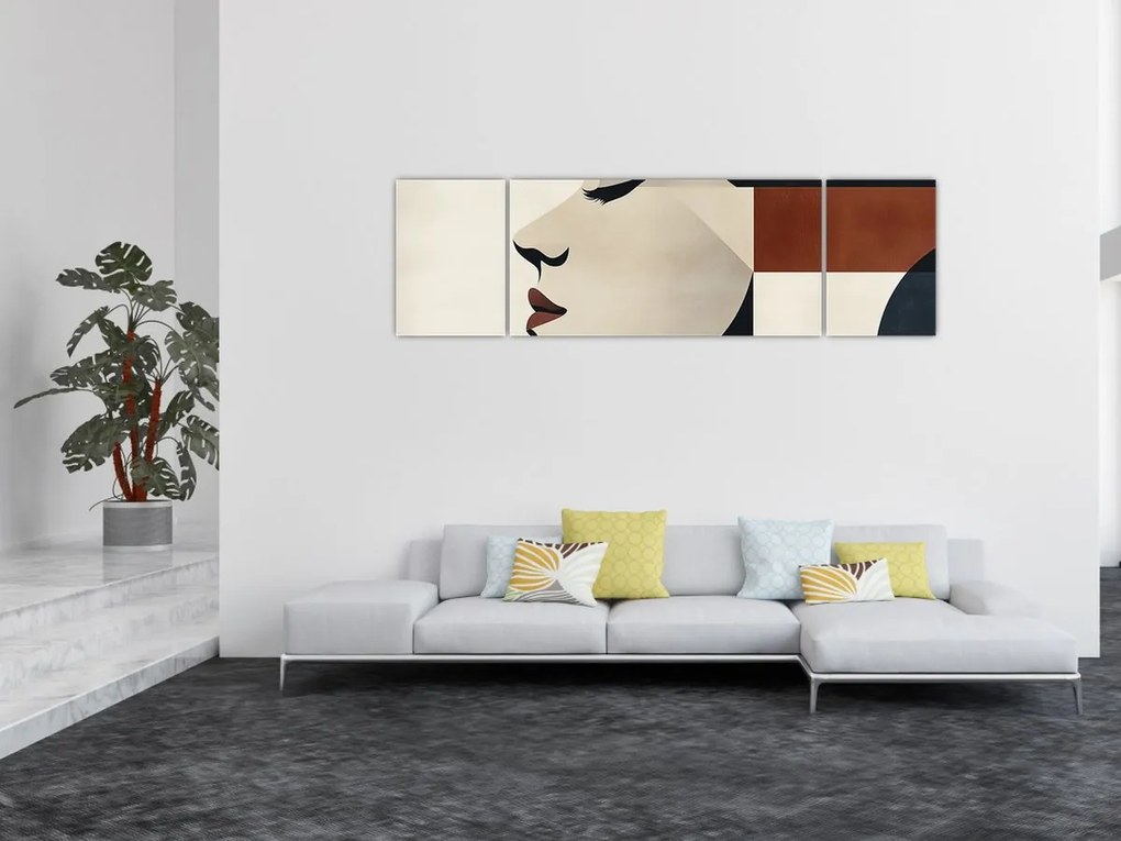 Obraz - Kobieta z profilu (170x50 cm)