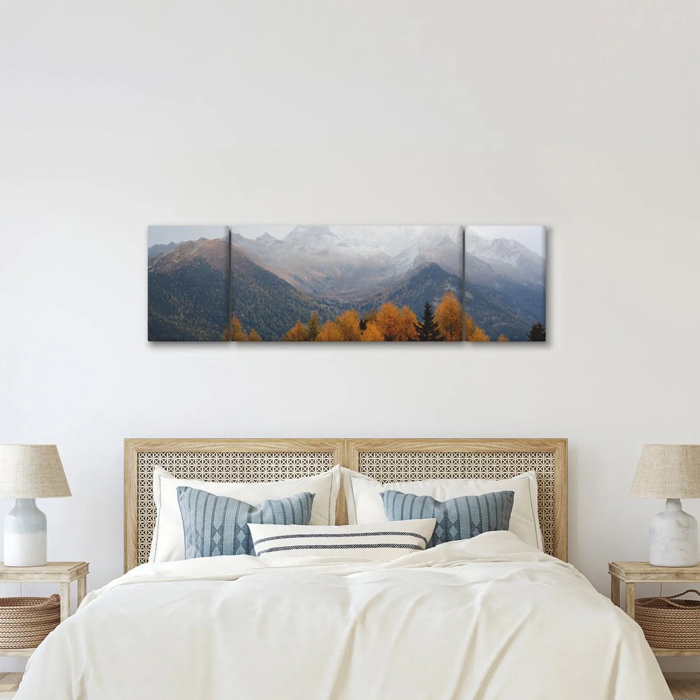 Obraz - Widok na grzbiety górskie (170x50 cm)