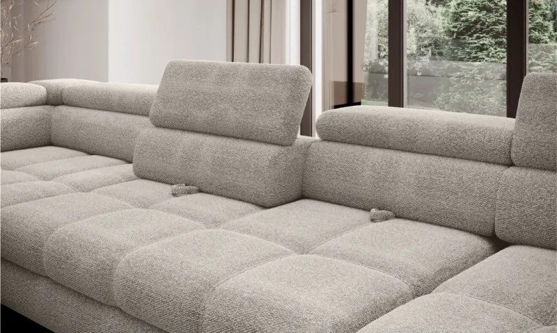 Narożnik EMPOLI XL układzie U z funkcją spania WERSAL