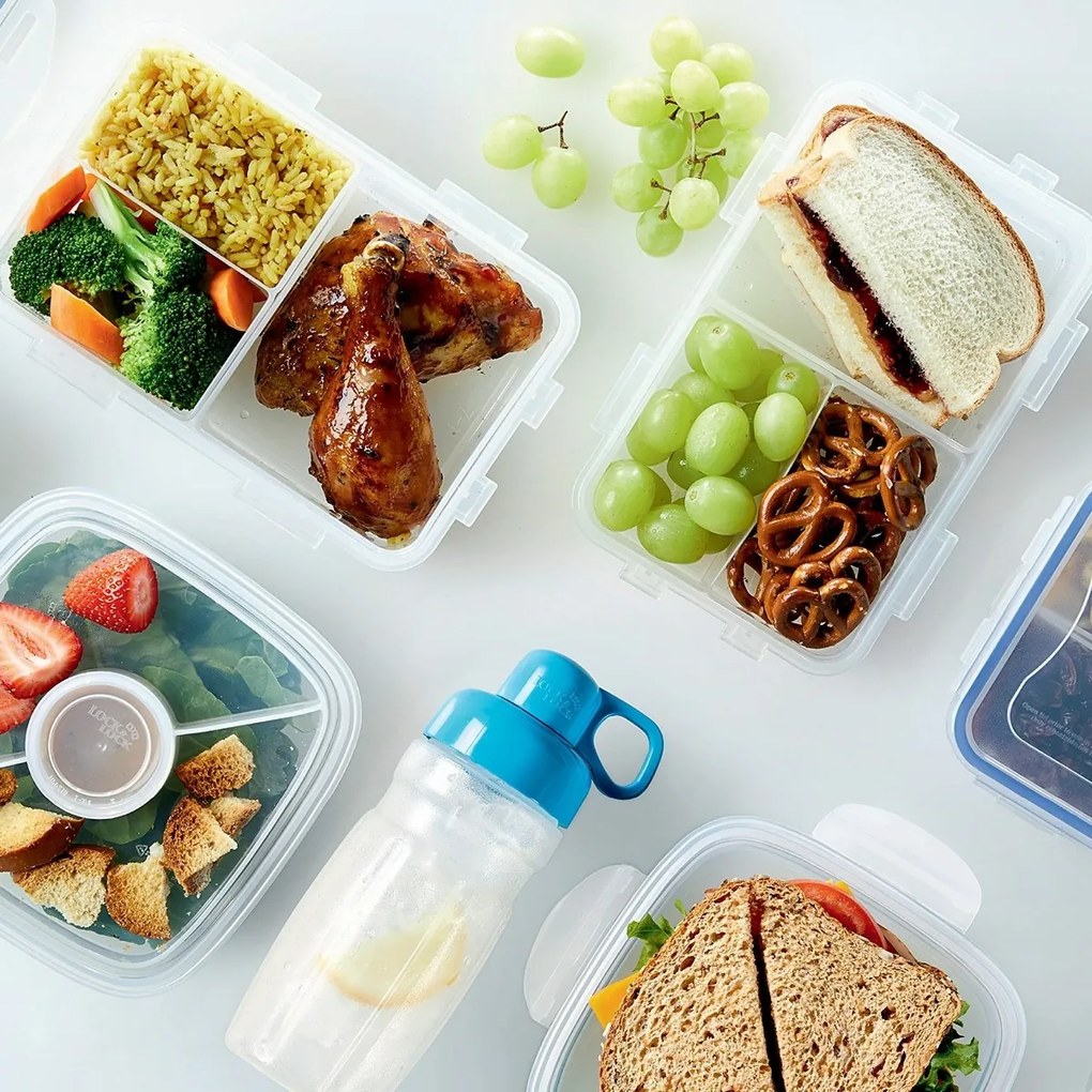 LOCKnLOCK Pojemnik na żywność z przegródkami, 800ml