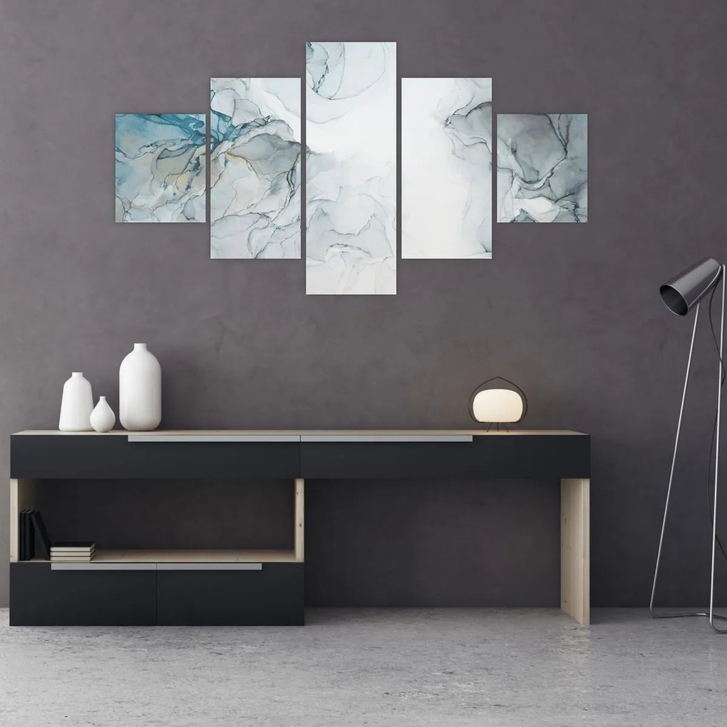 Obraz - Niebieski marmur (125x70 cm)