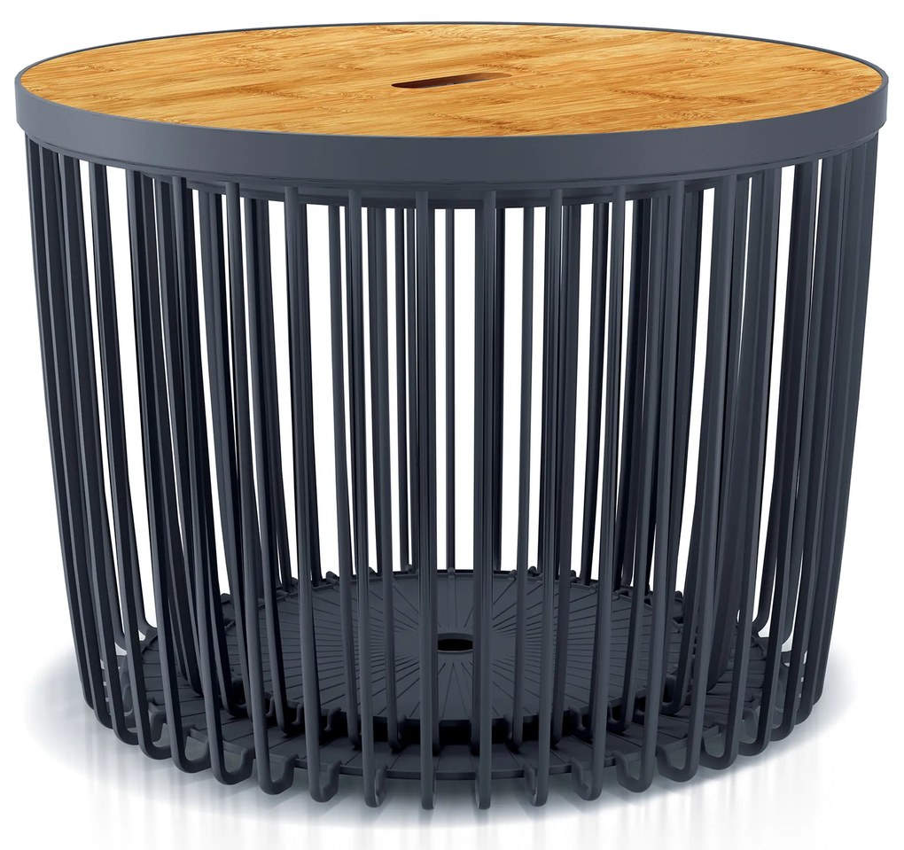 Zestaw 2 stolików z miejscem do przechowywania Clubo okrągły PROSPERPLAST