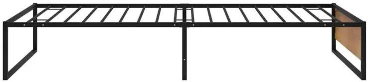 Czarne metalowe łózko pojedyncze 90x200 cm - Glider