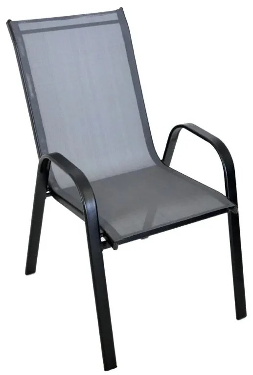 PROMOCJA Krzesła ogrodowe TAVERNO zestaw 2 szt. szare/czarne II. jakość