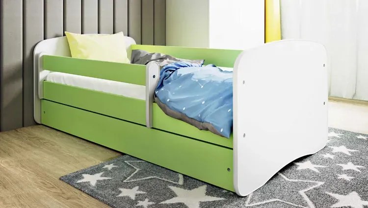 Łóżko dziecięce z barierką Rostok 2X 80x180 - zielone