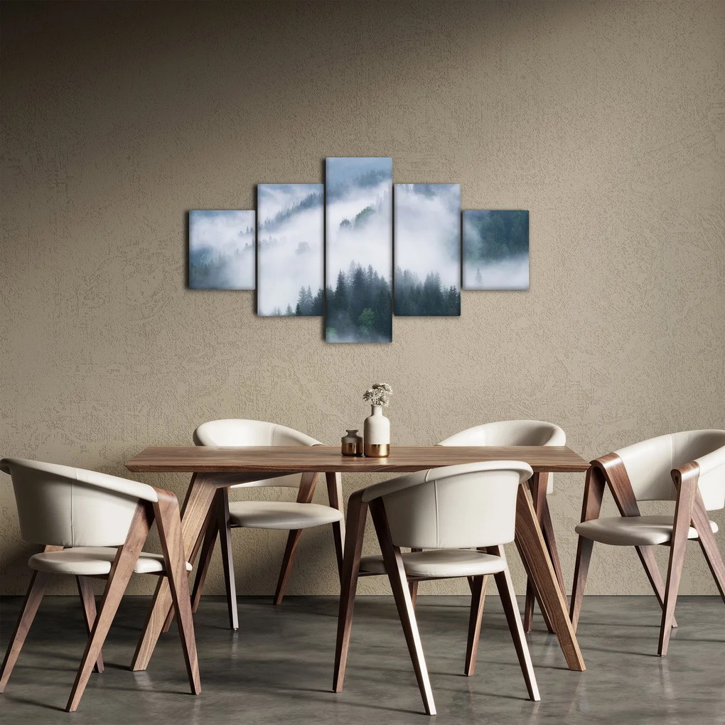 Obraz - Drzewa we mgle (125x70 cm)