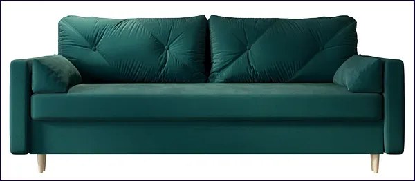 Rozkładana Sofa Z Funkcją Spania Zieleń Morska W7-W59