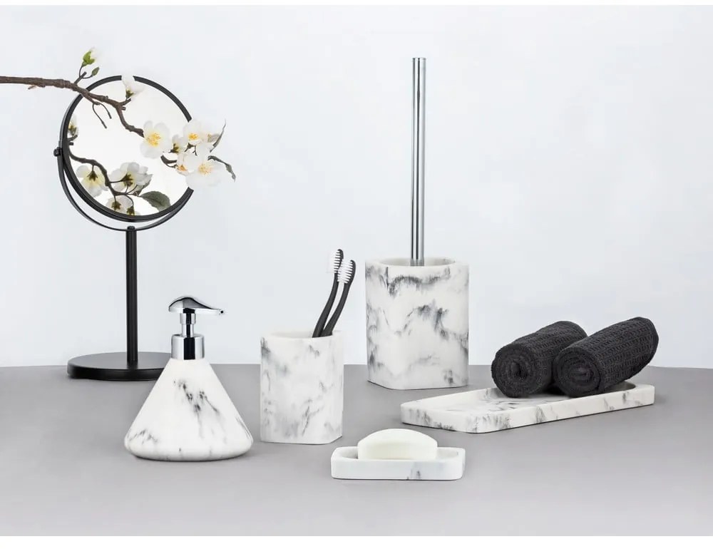 Biało-szara tacka do łazienki Wenko Desio