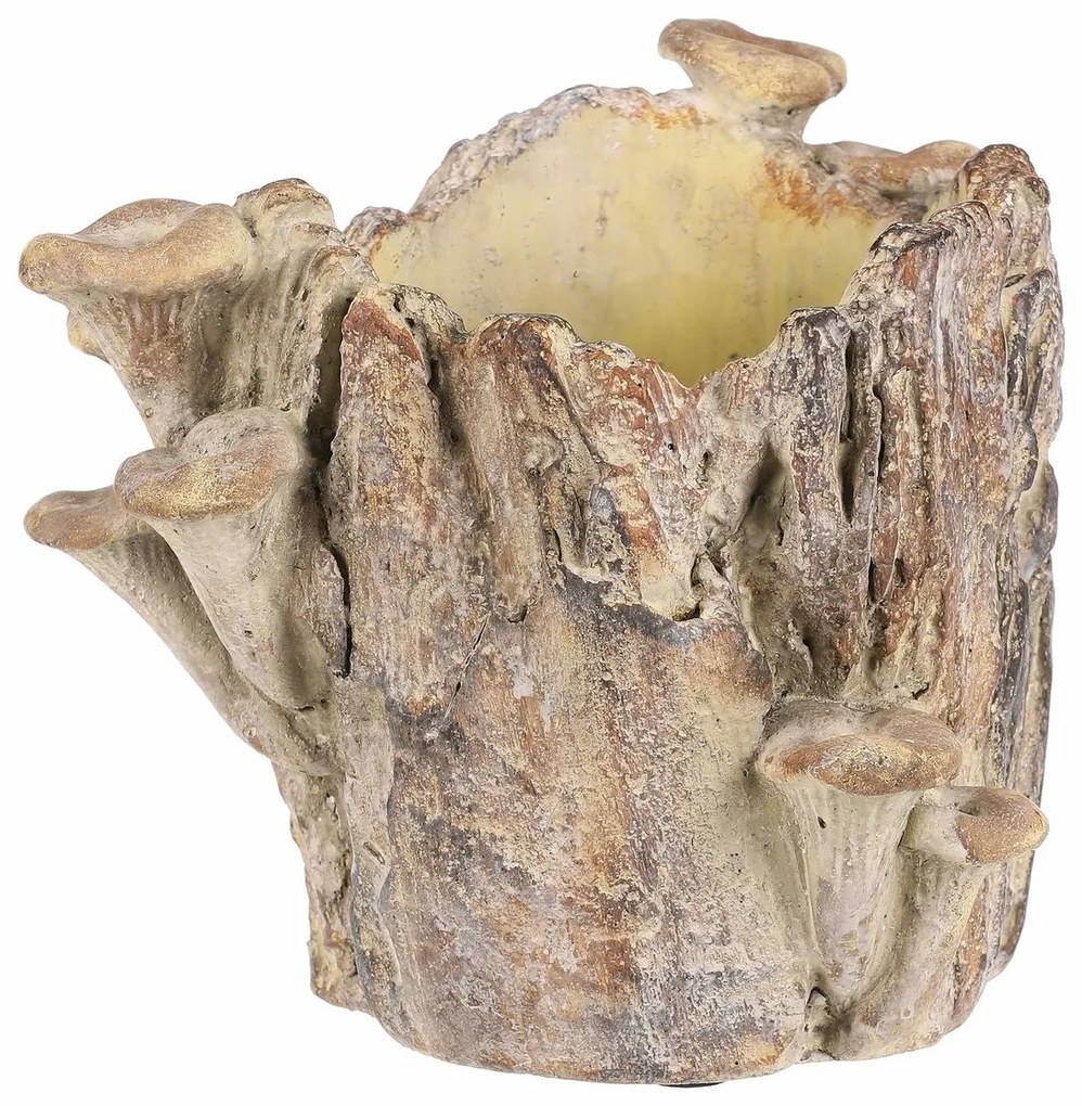 Opakowanie betonowe - pień z grzybami, 19 x 17 x16 cm
