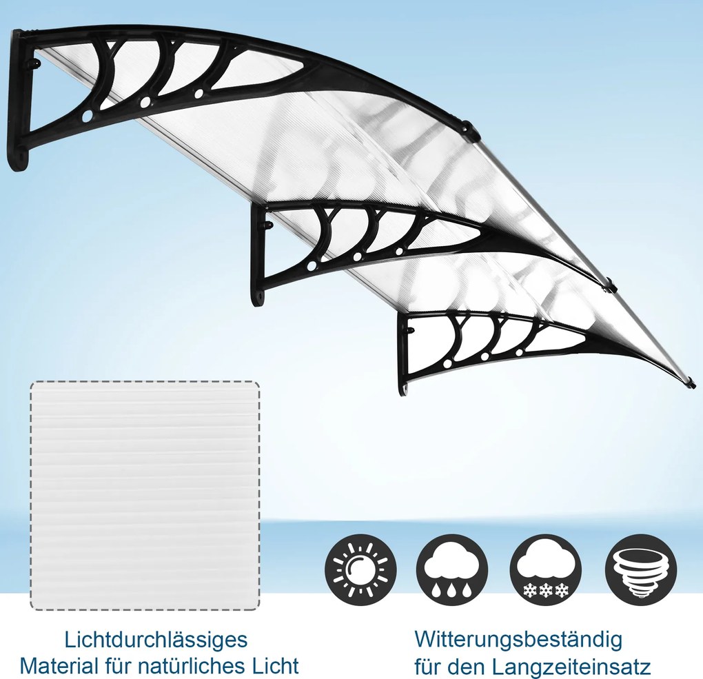 Podwójne Zadaszenie Outsunny: Ochrona przed słońcem i deszczem, Łatwa Instalacja, 75x195x23 cm