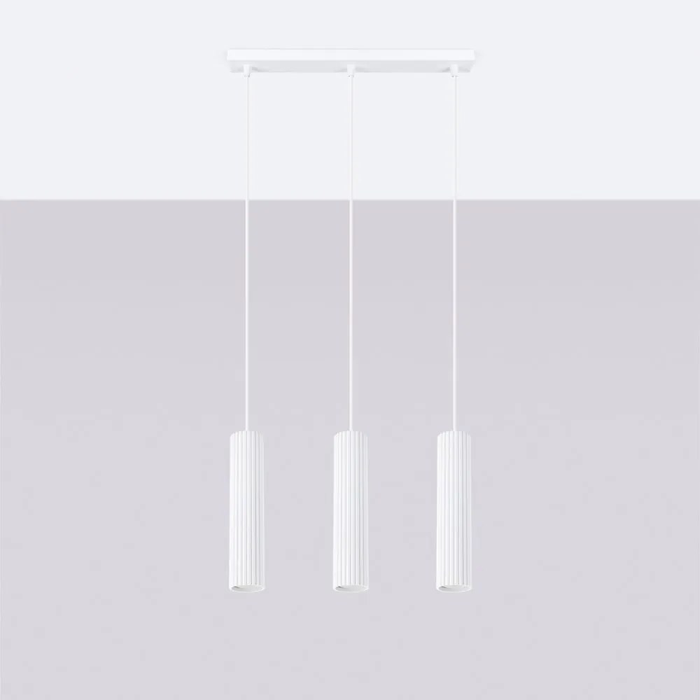 Biała lampa wisząca Gleam – Sollux