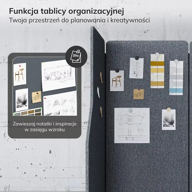 Parawan akustyczny SADIE Carbon Fog 260/145 cm