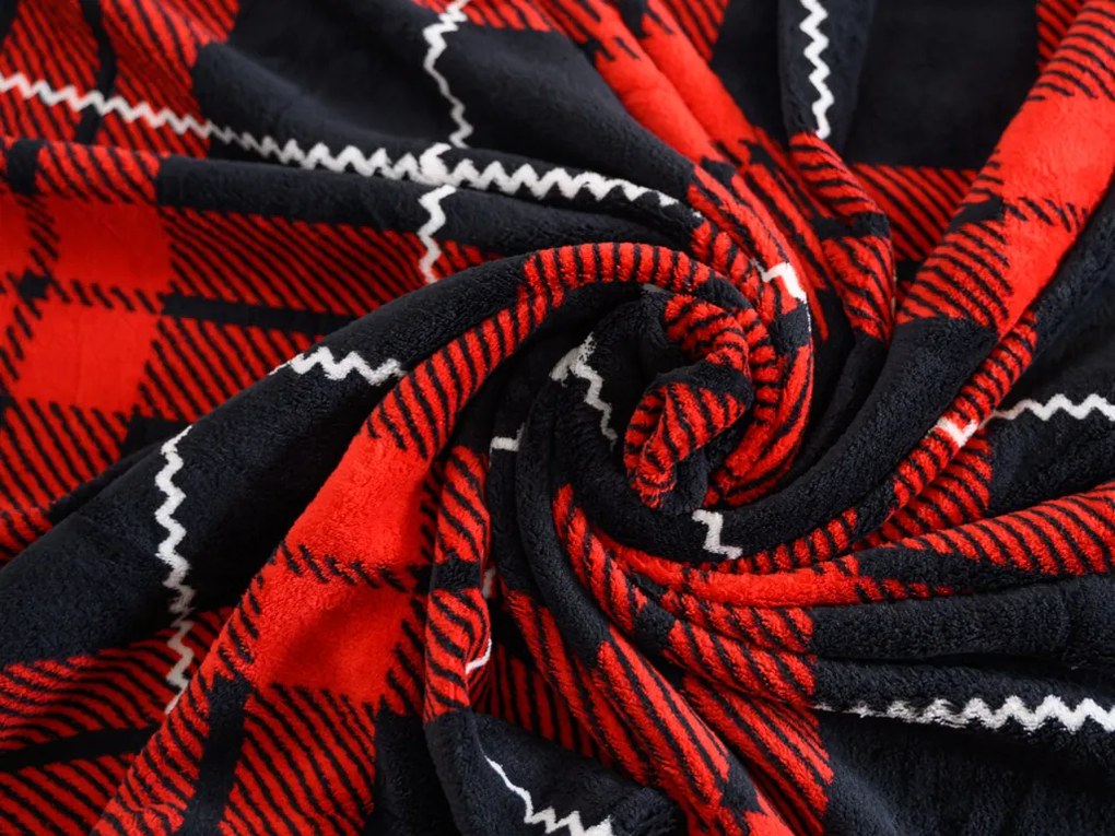 PrzytulneMieszkanie.pl PrzytulneMieszkanie.pl Pościel z mikropluszu ALBURY czerwona Rozmiar pościeli: 2 szt 70 x 90 cm | 200 x 220 cm