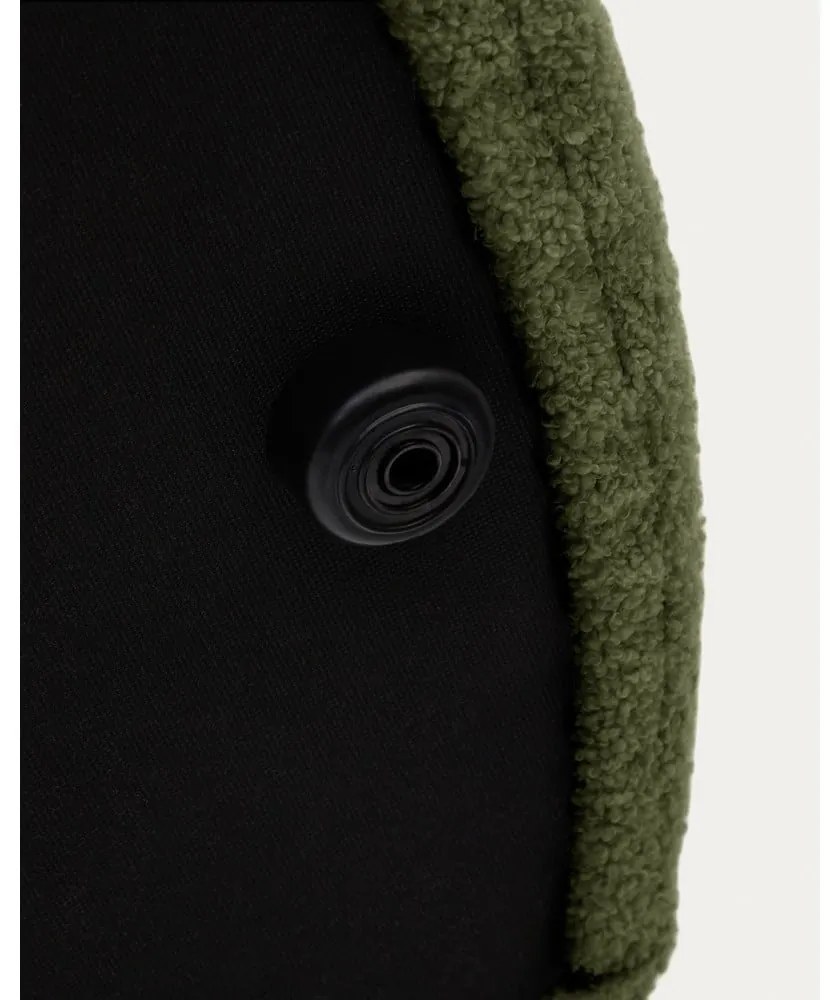 Zielony puf z materiału bouclé Kaeli – Kave Home