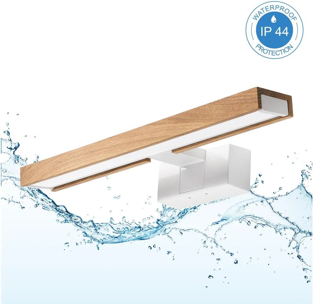 Brilagi - LED oświetlenie lustra łazienkowego 3 w 1 WOODY MIRROR LED/8W/230V IP44 biały/dąb
