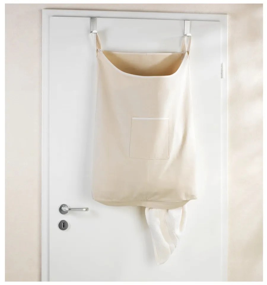 Beżowy wiszący kosz na pranie Wenko Door Laundry, 65 l