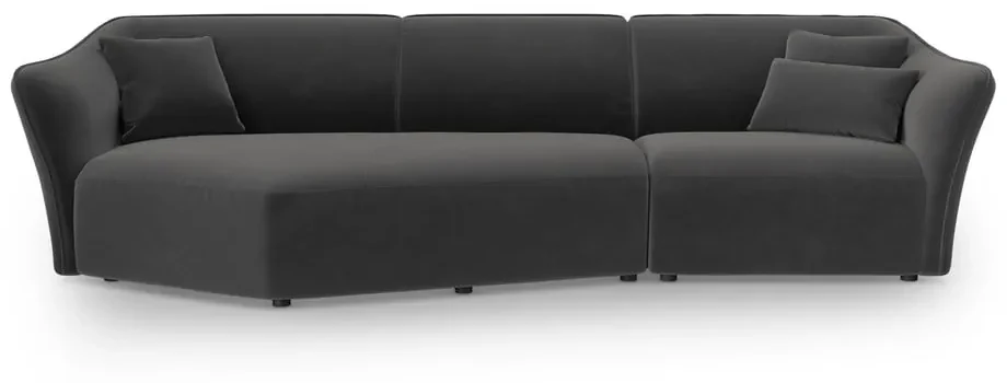 Ciemnoszary aksamitny narożnik Tokyo – Cosmopolitan Design