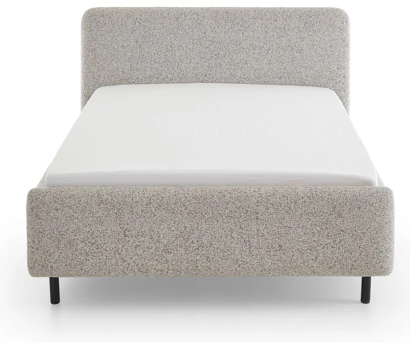 Beżowe tapicerowane łóżko dwuosobowe ze schowkiem ze stelażem 180x200 cm Primo – Meise Möbel