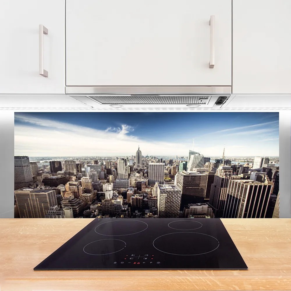 Panel Szklany Panorama Miejskich Drapaczy Chmur