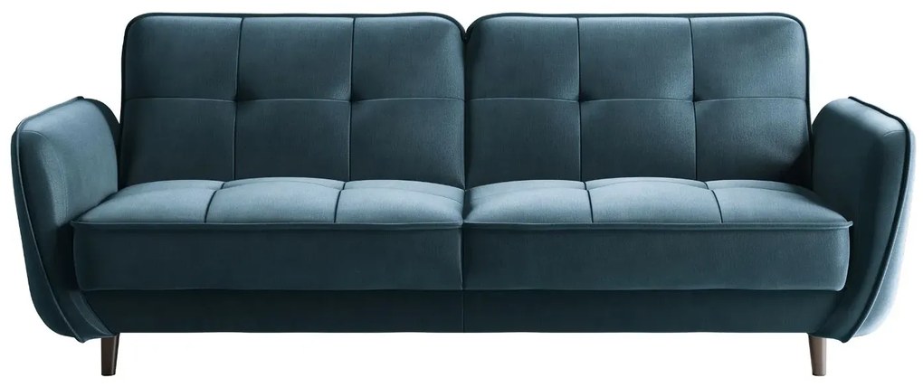 Sofa rozkładana z funkcją spania BELLIS VELVET niebieska ELTAP