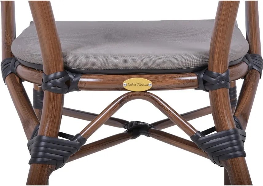 Beżowe metalowe krzesło ogrodowe Toskana – Garden Pleasure