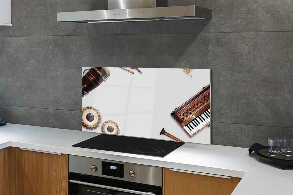 Panel szklany do Kuchni Orkiestra Instrumentów