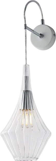 Kinkiet Zeus Iron z przezroczystym szkłem Pyrex 1 światło .14 P.21 BL270-AP1-TR