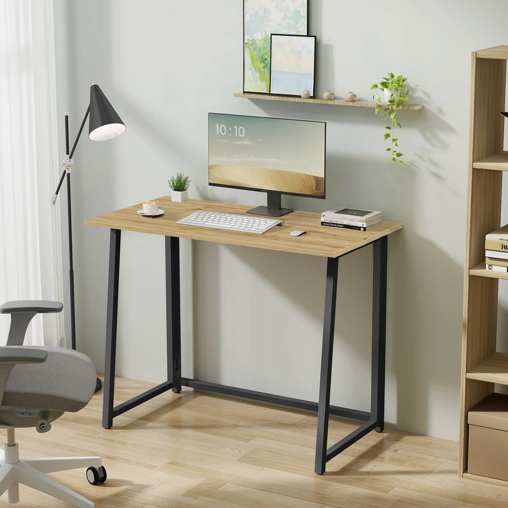 Składane biurko ZARIMO 80x40 cm, dąb artisan