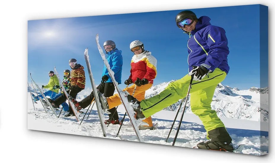 Obraz na płótnie Narciarskie Szaleństwo Na Stoku