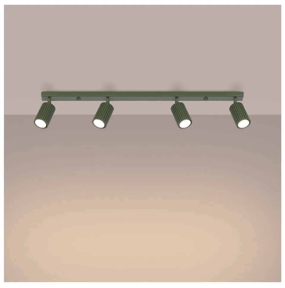 Zielona lampa punktowa 6,5x81 cm Gleam – Sollux