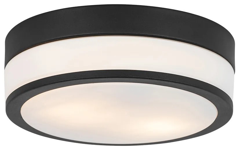 Nowoczesna lampa sufitowa zewnętrzna czarna 28 cm IP44 - Flavi