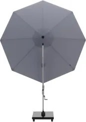 KNIRPS 320 x 320 cm - luksusowy wahadłowy parasol ogrodowy z drążkiem bocznym : Kolor parasola - Jasnoszary