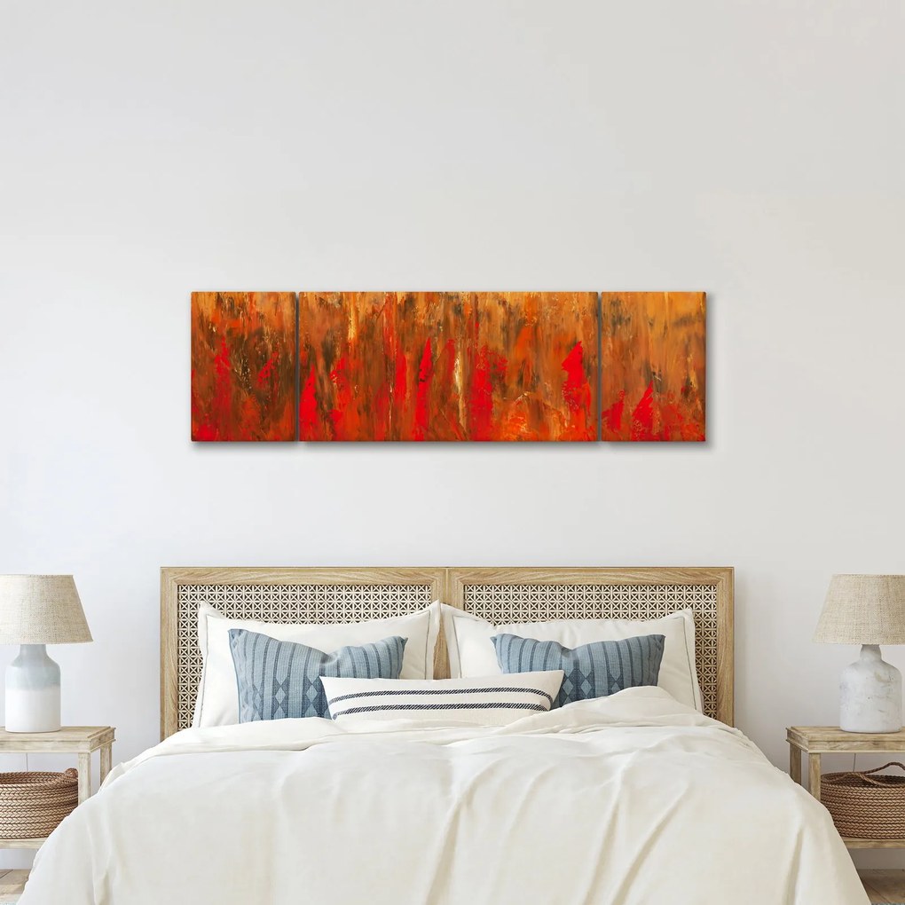 Obraz malowanej abstrakcji (170x50 cm)